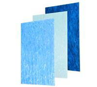 sourcing map 3 Pcs Glitter Pearl Acrylic Sheet,12" x 8" x 1/8" Pearlescent Cast Pmma Plastic Sheets Blanks for DIY Art Crafting Laser Cutting & Engraving,Blue Series