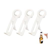 sourcing map 3 Pcs Jar Key Lid Opener, Jar Lid Opener with Phone Stand Easy Grip Design Multifunctional Can Open Tool for Elderly Seniors Women Weak Hands Kitchen Use, White