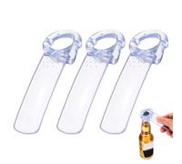 sourcing map 3 Pcs Jar Key Lid Opener, Plastic Jar Lid Opener Easy Grip Multifunctional Durable Can Open Tool for Elderly Seniors Women Weak Hands Easy-use by Anyone, Transparent White