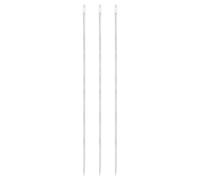 sourcing map 3 Pcs Large Eye Sewing Needles, 9.84 Inch 2.3mm Steel Embroidery Thread Needle Sewing Big Eye Needle Knitting Needles for Hand Sewing Art Crafts, Silver