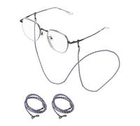 sourcing map 3 Pcs Leather Eyeglass Strap, Eyeglass Chain for Women and Men, Elegant Sunglasses Lanyards Holder Anti-lost Glass String Eye Glass Holders Around Neck, Purple