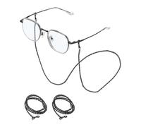 sourcing map 3 Pcs Leather Eyeglass Strap, Eyeglass Chain for Women and Men, Elegant Sunglasses Lanyards Holder Anti-lost Glass String Eye Glass Holders Around Neck, Gray