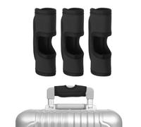 sourcing map 3 Pcs Luggage Handle Wrap, Hollow Neoprene Handbag Grip Cover Protector Luggage Identifiers Suitcase Handle Wraps for Luggage Suitcase Travel Bags, Black
