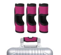 sourcing map 3 Pcs Luggage Handle Wrap, Hollow Neoprene Handbag Grip Cover Protector Luggage Identifiers Suitcase Handle Wraps for Luggage Suitcase Travel Bags, Rose Red