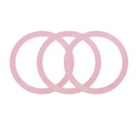 sourcing map 3 Pcs Magnetic Adapter Ring, Universal Magnetic Wireless Charger Conversion Kit Adhesive Sticker Ring for Phone Case, Pink