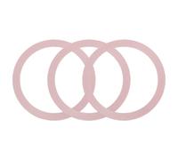sourcing map 3 Pcs Magnetic Adapter Ring, Universal Magnetic Wireless Charger Conversion Kit Adhesive Sticker Ring for Phone Case, Rose Gold