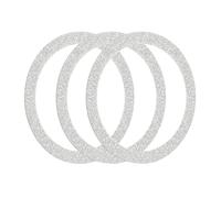 sourcing map 3 Pcs Magnetic Adapter Ring, Universal Magnetic Wireless Charger Conversion Kit Sparkle Magnetic Metal Ring Adhesive Sticker Ring for Phone Case, Silver