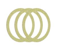 sourcing map 3 Pcs Magnetic Adapter Ring, Universal Magnetic Wireless Charger Conversion Kit Sparkle Magnetic Metal Ring Adhesive Sticker Ring for Phone Case, Gold