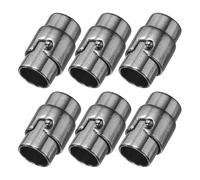sourcing map 3 Pcs Magnetic Clasps, 0.31" Leather Cord End Caps Magnetic Bracelet Clasps and Closures for Jewelry Making DIY Bracelet Closures, Gun Black