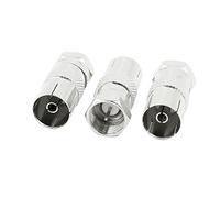 sourcing map 3 Pcs PAL Female to F Male TV RF Antenna CATV FM Coaxial Adapter Connector