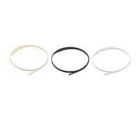 sourcing map 3 Pcs Plastic Binding Purfling Strip 1660x6x1mm Guitar Binding Edge Trim for Acoustic Classical Guitar Parts Accessories White,Black,Beige