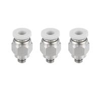 sourcing map 3 Pcs Pneumatic Fitting, PC4-M5 Push to Connect Pneumatic Tube Fittings, Straight Through Fitting for 3D Printer, 4mm Tubes, White