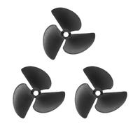 sourcing map 3 Pcs RC Boat Propeller, 3 Blades Propellers 4.8mm Hole Dia 57mm OD 40mm Pitch CW Clockwise Rotating Drill Propeller for RC Boat, DIY Ship Model, Black