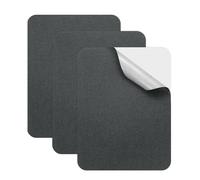 sourcing map 3 Pcs Repair Patches 20.5 x 28cm/8.1 x 11 Inch Self Adhesive Linen Repair Patches, Waterproof Repair Patches for Down Jacket, Tent, Sleeping Bag, Car Seats (Grey Black)