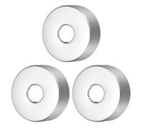 sourcing map 3 Pcs Shower Arm Flange, 0.8"x2.8"x1"(21x70x25mm) Stainless Steel Round Escutcheon Plate, Wall Split Flange, Wall-Mounted Water Pipe Cover for Pipe, Silver