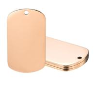 sourcing map 3 Pcs Square Blank Stamping Tag 50x28mm, Rose Gold
