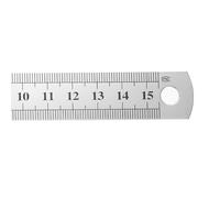 sourcing map 3 Pcs Steel Ruler 6"x3/4" Machinist Metal Ruler Carbon Steel Metric Straight Edge Measuring Tools 0.3mm Thick for Engineering Architect Drawing Home Office