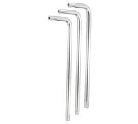 sourcing map 3 Pcs T40 Security Anti Tamper Proof Torx Star Key Bit 5.63" Long Arm L-Shaped Torx Hex Key Wrench with Hole 6 Points Spanner Carbon Steel Hand Tool for Automotive Home Silver