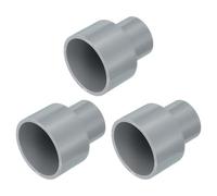 sourcing map 3 Pcs UPVC Reducer Pipe Fitting, 1-1/4"x3/4" PVC Straight Pipe Coupling Adapter Connector for Home Sewer Plumbing Water Line, Grey