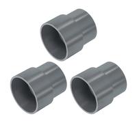 sourcing map 3 Pcs UPVC Reducer Pipe Fitting, 2-1/2"x2 PVC Straight Pipe Coupling Adapter Connector for Home Sewer Plumbing Water Line, Grey