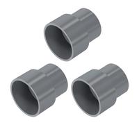 sourcing map 3 Pcs UPVC Reducer Pipe Fitting, 2" x1-1/2 PVC Straight Pipe Coupling Adapter Connector for Home Sewer Plumbing Water Line, Grey