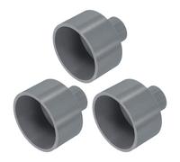 sourcing map 3 Pcs UPVC Reducer Pipe Fitting, 2" x3/4" PVC Straight Pipe Coupling Adapter Connector for Home Sewer Plumbing Water Line, Grey