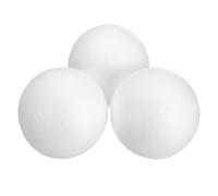 sourcing map 3 Pcs White Craft Foam Balls 3 Inch Smooth Polystyrene Foam Balls for Crafts Christmas Wedding Party Decorations DIY Household Project