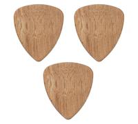sourcing map 3 Pcs Wood Guitar Pick, 3.0mm Ultra Heavy Gauge Wood Groove Shape Guitar Picks for Electric, Acoustic, Bass Guitars, Brown