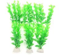 sourcing map 3-Piece Fish Tank Artificial Plants, 10.6-Inch, Green