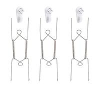 sourcing map 3 Pieces Plate Hanger, 8 Inch Stainless Steel Invisible Wall Plate Hangers with 3Pcs Wall Hooks for Decorative Plates, Silver