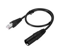 sourcing map 3 Pin DMX512 XLR Male to RJ45 Male Adapter Cable, 1.6ft Microphone Extension Cable for Stage Studio Console Lighting