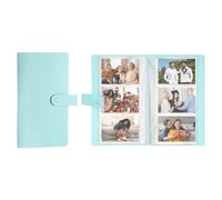sourcing map 3 Pocket Clear Photo Album, 120 Slots 3 Inch Card Photo Scrapbook with Snap Closure Photo Albums for Photos Pictures Postcards Cards Protect Storage, Green