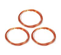 sourcing map 3 Roll Bonsai Wire 1mm Each Roll 16.4ft (5m) Anodized Aluminum Bonsai Wire for Gardening Tree Branch Fixing DIY Crafting, Orange