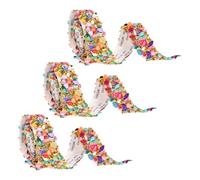 sourcing map 3 Rolls 1 Yard x 0.79" Crystal Rhinestone Ribbon, Self Adhesive Resin Crystal Trim Ribbon Strips, Sparkling Gemstone Trims for DIY Crafts, Clothes, Party Decoration, Colorful Stone