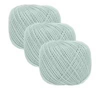 sourcing map 3 Rolls 164 Yards Size 3 Light Blue Cotton Crochet Thread Lace Weight Yarn Tatting Thread for Crocheting Knitting Embroidery Sewing