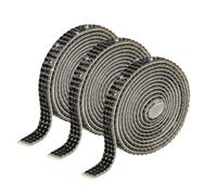 sourcing map 3 Rolls 3 Yards 6.6mm Self Adhesive Crystal Rhinestone Diamond Ribbon for Arts & Crafts Project, Wedding Cakes, Birthday Decorations Black