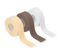 sourcing map 3 Rolls Caulk Tape Waterproof Self-Adhesive, Sealant Caulk Strip for Bathroom Bathtub Toilet Kitchen Countertop Floor Wall Edge Protector, White, Beige, Brown, 0.9"x10.5ft