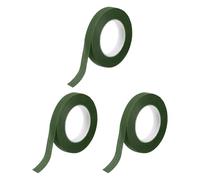 sourcing map 3 Rolls Floral Tapes, 30 Yard x 1/16 in Florist Crepe Flowers Bouquets Tape Adhesive Waterproof for Flower Arranging Wrapping, Olive Green