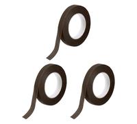 sourcing map 3 Rolls Floral Tapes, 30 Yard x 1/16 in Florist Crepe Flowers Bouquets Tape Adhesive Waterproof for Flower Arranging Wrapping, Dark Brown