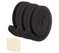 sourcing map 3 Set 3.28ft Foam Seal Strip, 1 Inch Width x 1 Inch Thick Weather Stripping Foam Insulation Tape, EVE Air Conditioner Open Cell Foams Seal Tape for Doors, Windows, Black