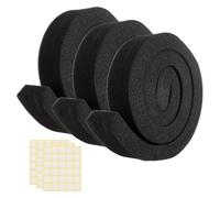 sourcing map 3 Set 3.28ft Foam Seal Strip, 1 Inch Width x 2 Inch Thick Weather Stripping Foam Insulation Tape, EVE Air Conditioner Open Cell Foams Seal Tape for Doors, Windows, Black