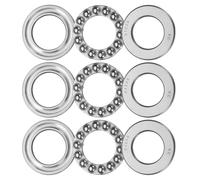 sourcing map 3 Set 51206 Thrust Ball Bearings 30 x 52 x 16mm Plane Axial Ball Bearing Single Row Roller, Chrome Steel (ABEC3)
