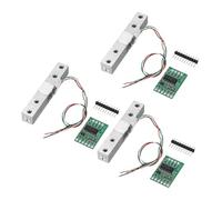sourcing map 3 Set Digital Load Cell Weight Sensor 10KG + HX711 Module Weighing Sensor 24 Bit Precision A/D Dual-Channel 16x24mm for DIY Portable Electronic Kitchen Scale Kit