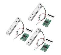 sourcing map 3 Set Digital Load Cell Weight Sensor 1KG + HX711 Module Weighing Sensor 24 Bit Precision A/D Dual-Channel 16x24mm for DIY Portable Electronic Kitchen Scale Kit