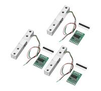 sourcing map 3 Set Digital Load Cell Weight Sensor 5KG + HX711 Module Weighing Sensor 24 Bit Precision A/D Dual-Channel 16x24mm for DIY Portable Electronic Kitchen Scale Kit