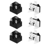 sourcing map 3 Set PTC Refrigerator Starter Relay 22 Ohm 4 Pin and 1/2HP Freezer Overload Protector for Fridge Cooler Compressor