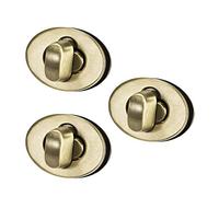 sourcing map 3 Sets Oval Purses Twist Lock 23mm X 17mm Clutches Closures for DIY Bag Making - Brussed Brass