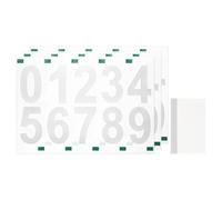 sourcing map 3 Sheets/30 Pcs Mailbox Numbers for Outside, 2 Inch 0-9 Vinyl Self-Adhesive Numbers Stickers Waterproof House Sticker with Scraper for Signs Doors Address, White