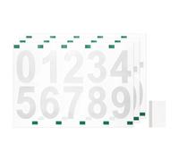 sourcing map 3 Sheets/30 Pcs Mailbox Numbers for Outside, 4 Inch 0-9 Vinyl Self-Adhesive Numbers Stickers Waterproof House Sticker with Scraper for Signs Doors Address, White