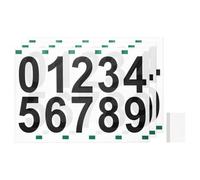 sourcing map 3 Sheets/30 Pcs Mailbox Numbers for Outside, 4 Inch 0-9 Vinyl Self-Adhesive Numbers Stickers Waterproof House Sticker with Scraper for Signs Doors Address, Black